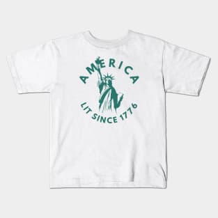 The Lit Lady Liberty Kids T-Shirt